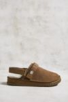 Thumbnail View 3: SHAKA Tan Snug Boa Suede Clogs