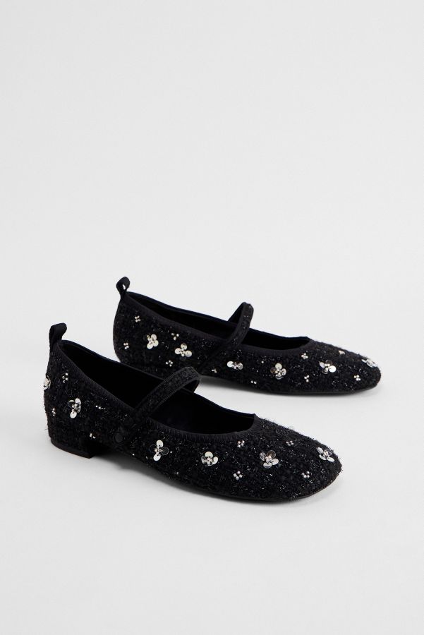 Slide View: 2: Charles & Keith Black Flower Mary Jane Shoes