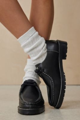 Chaussures UO Jet en Cuir Noir