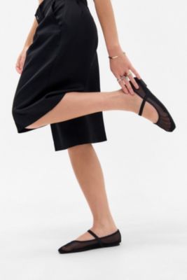 Scarpe da Ballerina in Rete Nera UO