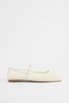 Thumbnail View 3: Chaussures de ballerine en maille blanc cassé UO