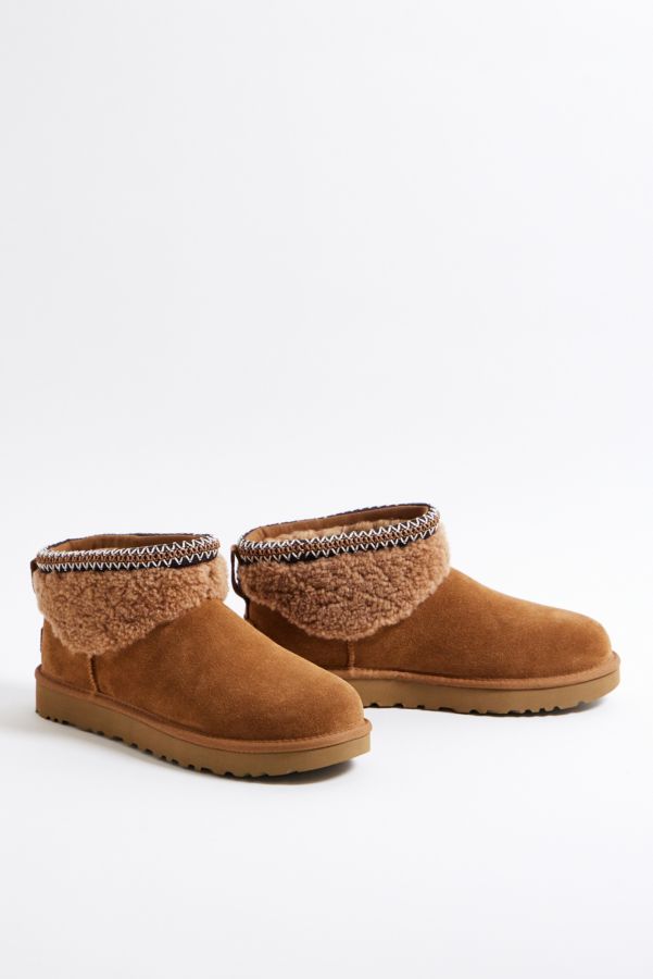 Slide View: 2: UGG Ultra Mini Kastanienbraun Maxi Lockige Stiefel