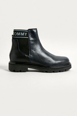 tommy jeans logo panel chelsea boots 