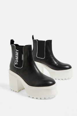 tommy jeans leather chelsea boots