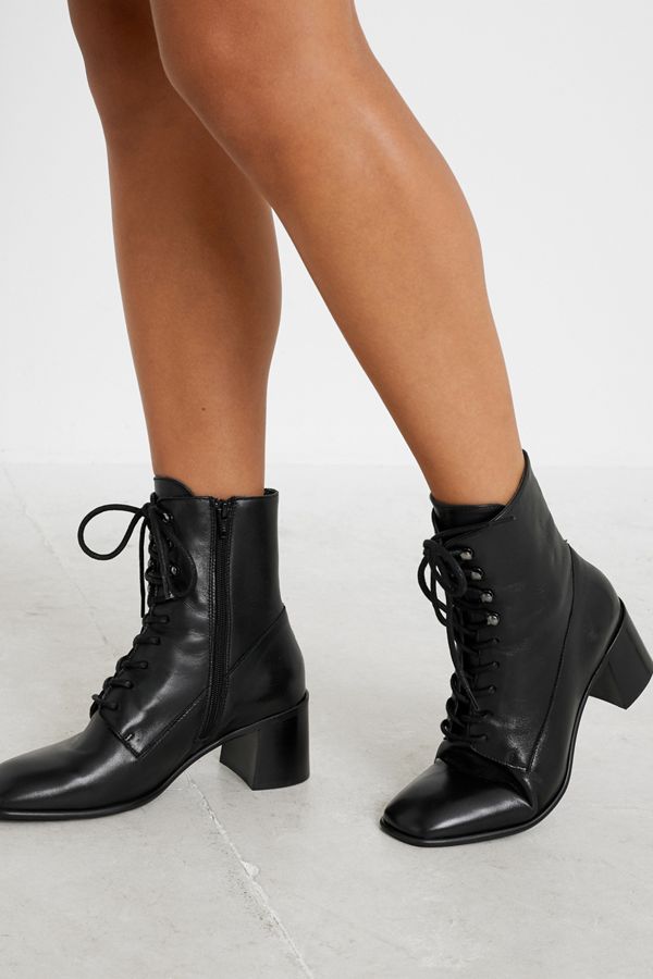 E8 By Miista Emma Black Lace-Up Boots | Urban Outfitters UK