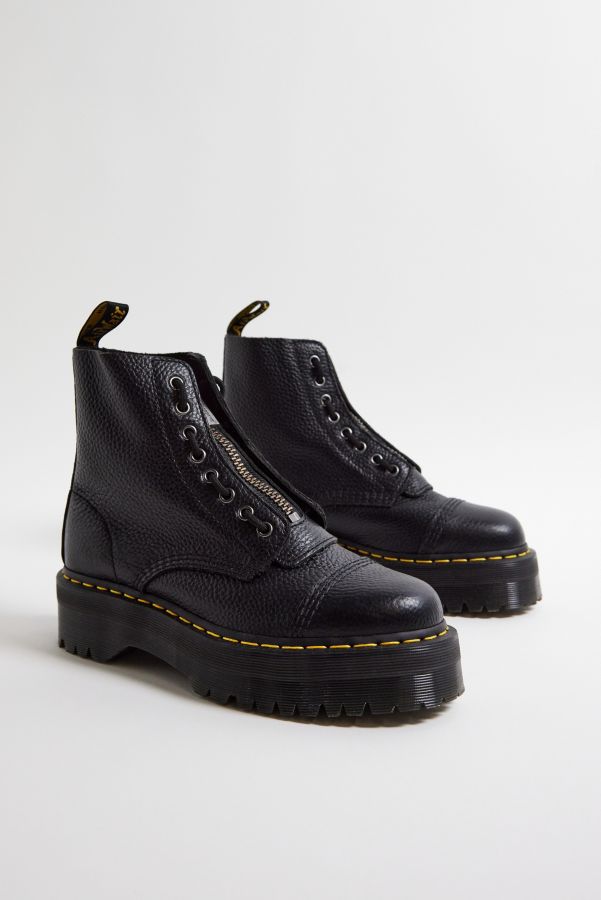 Vista diapositiva: 2: Stivali Dr. Martens Sinclair in Nappa Nera Macinata