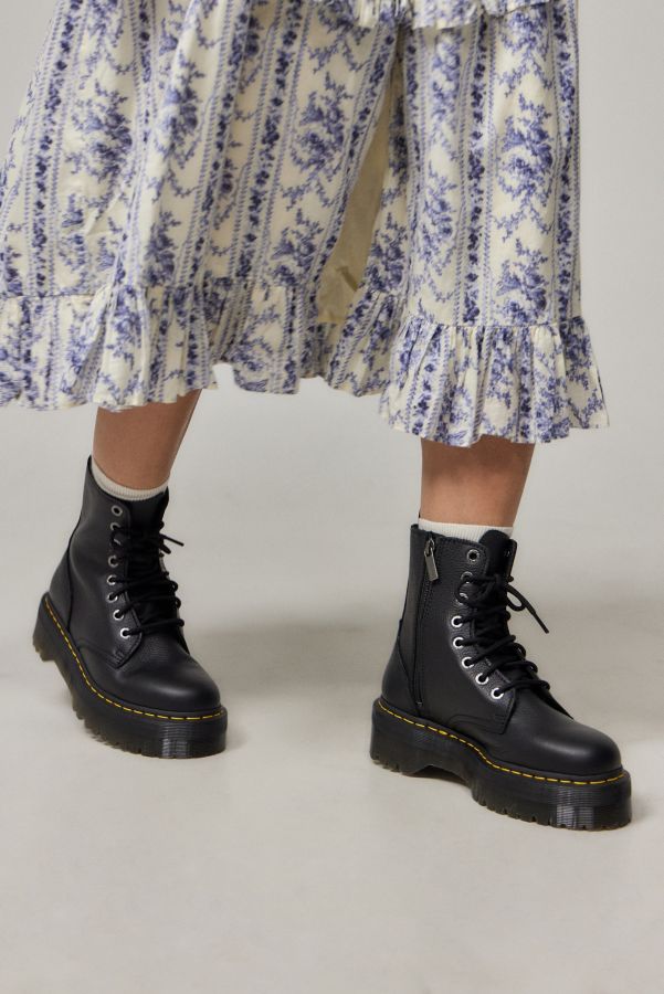 Vista de diapositivas: 1: Dr. Martens Black Jadon III Pisa Leather Platform Boots