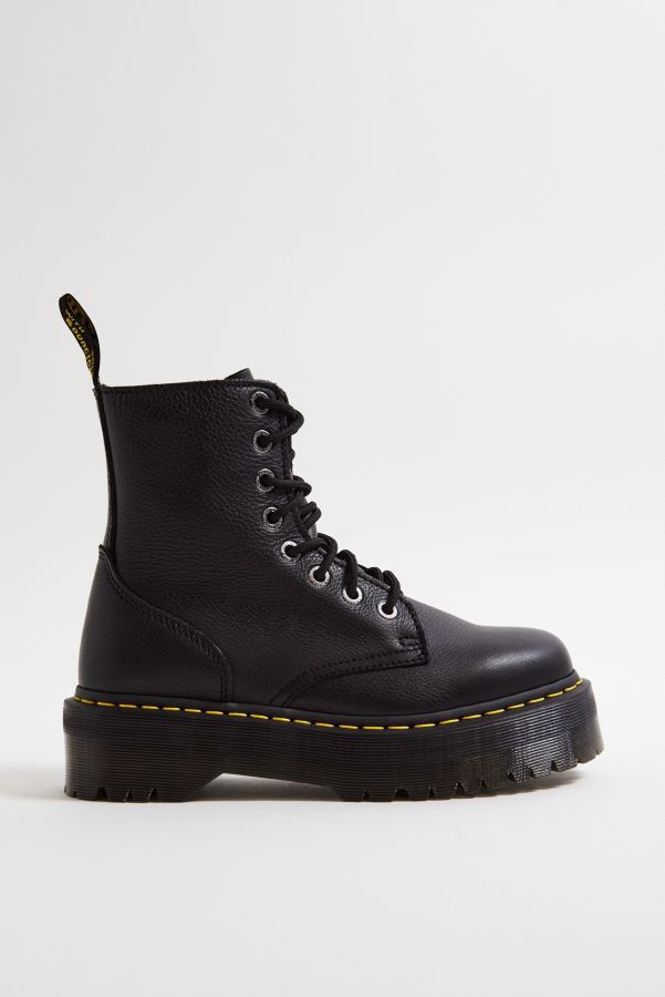 Vista de diapositivas: 3: Dr. Martens Black Jadon III Pisa Leather Platform Boots