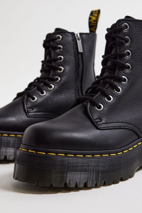 Vista de diapositivas: 4: Dr. Martens Black Jadon III Pisa Leather Platform Boots