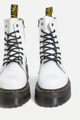 white jadon 8 eye boots