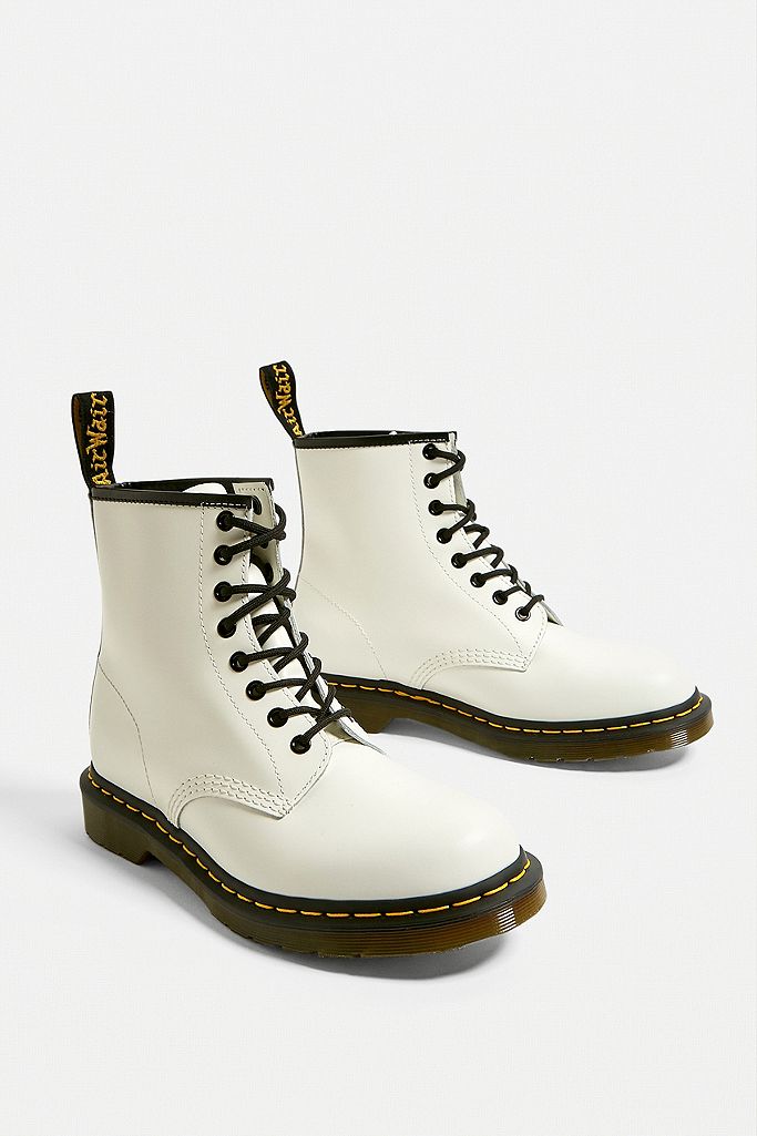 Dr. Martens 1460 White Smooth 8-Eyelet Boots | Urban Outfitters UK