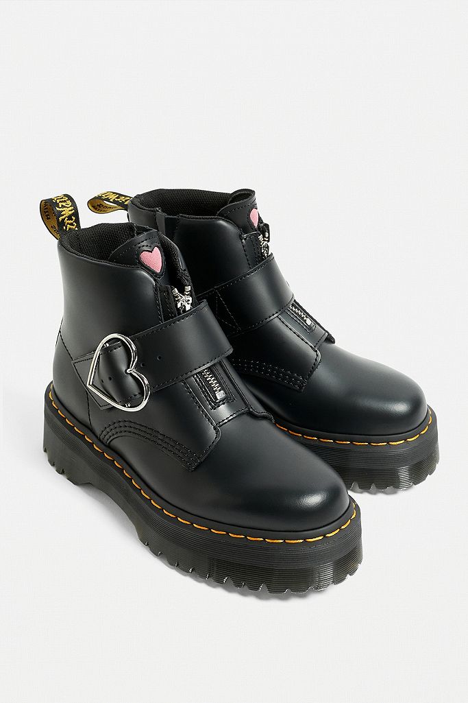 Dr. Martens X Lazy Oaf Heart Buckle Boots | Urban Outfitters UK