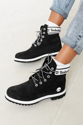 timberland black lace up boots