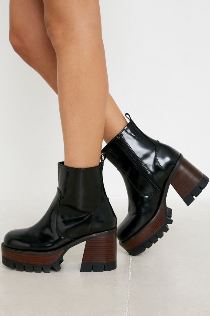 Jeffrey Campbell Quavo Black Leather Boots | Urban Outfitters UK
