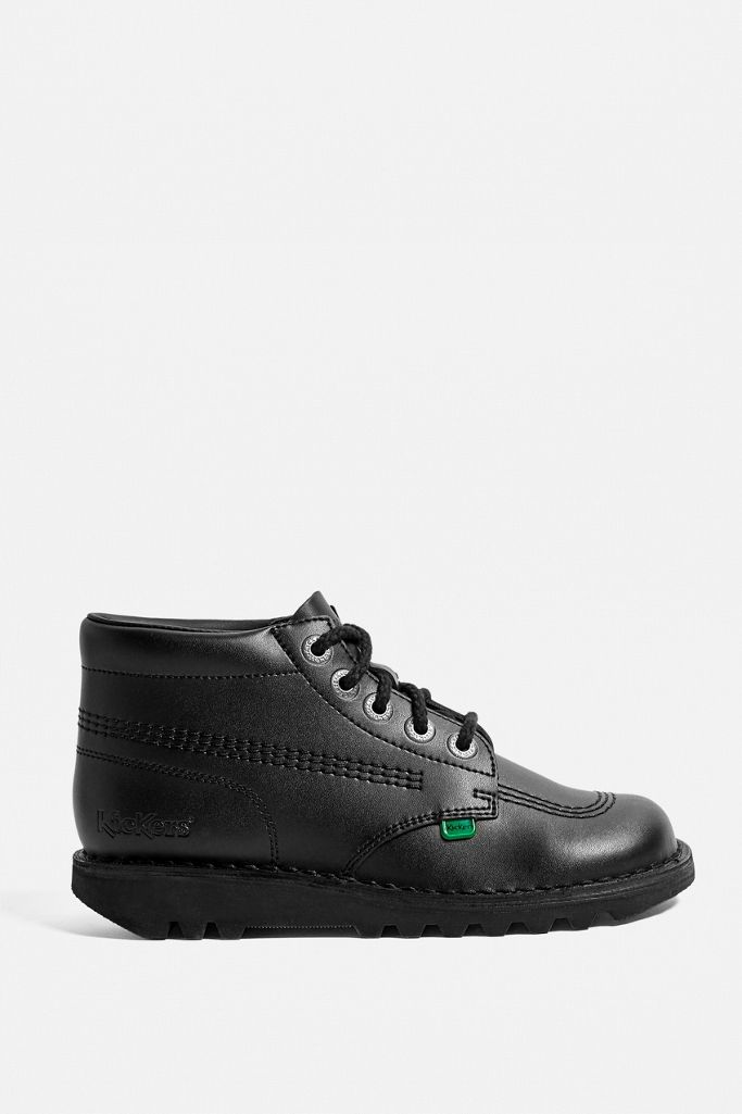 Kickers Kick Hi Black Leather Boots | Urban Outfitters UK