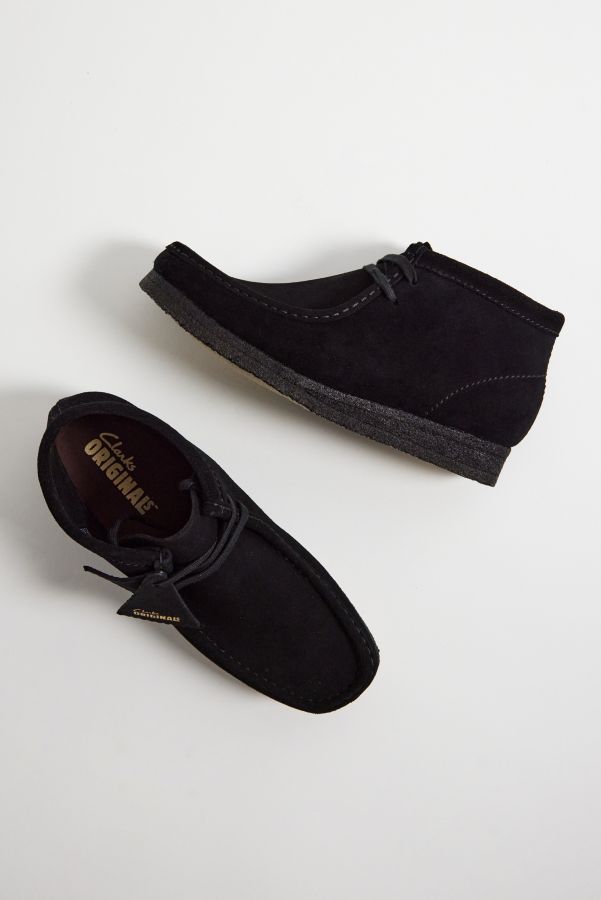 Slide View: 2: Clarks Originals Wallabee Schwarze Stiefel