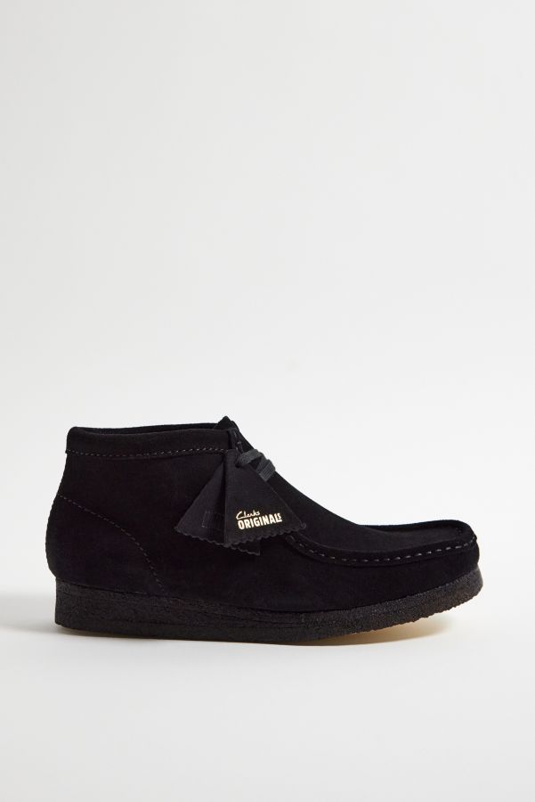 Slide View: 3: Clarks Originals Wallabee Schwarze Stiefel