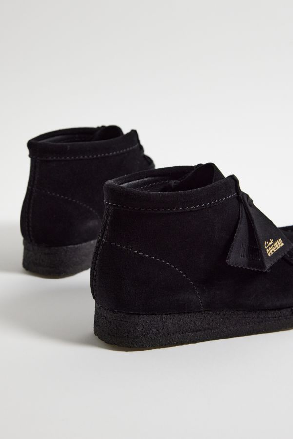 Slide View: 4: Clarks Originals Wallabee Schwarze Stiefel