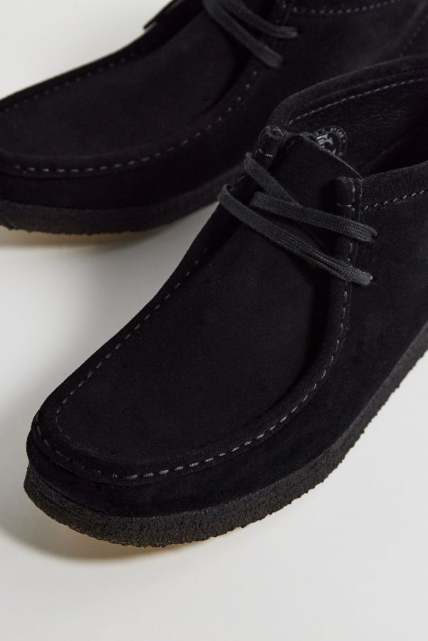 Slide View: 5: Clarks Originals Wallabee Schwarze Stiefel