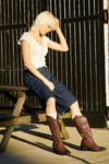 Thumbnail View 2: UO - Bottes de cowboy Dallas en cuir marrons