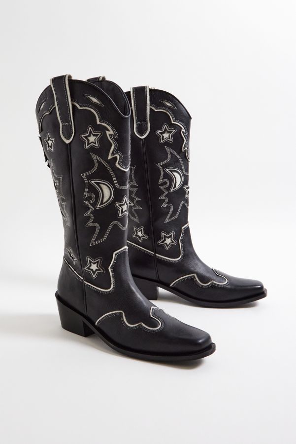 Slide View: 3: Bottes western UO Star jusqu'aux genoux