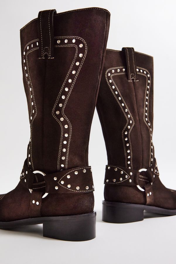 Slide View: 4: UO Austin Studded Suede Knee High Boots