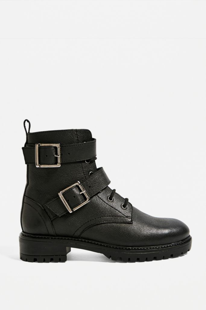 UO Bernie Buckle Lace-Up Boots | Urban Outfitters UK