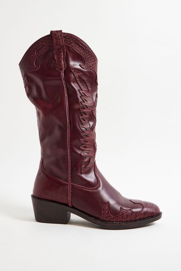 Slide View: 3: Bottes de cowboy en cuir rouge Corso exclusives ROC UO