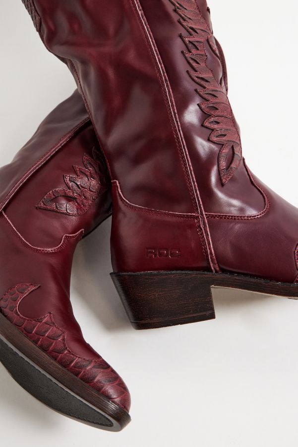 Slide View: 4: Bottes de cowboy en cuir rouge Corso exclusives ROC UO