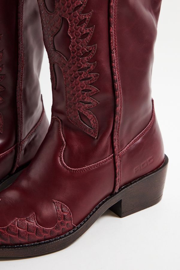 Slide View: 5: Bottes de cowboy en cuir rouge Corso exclusives ROC UO