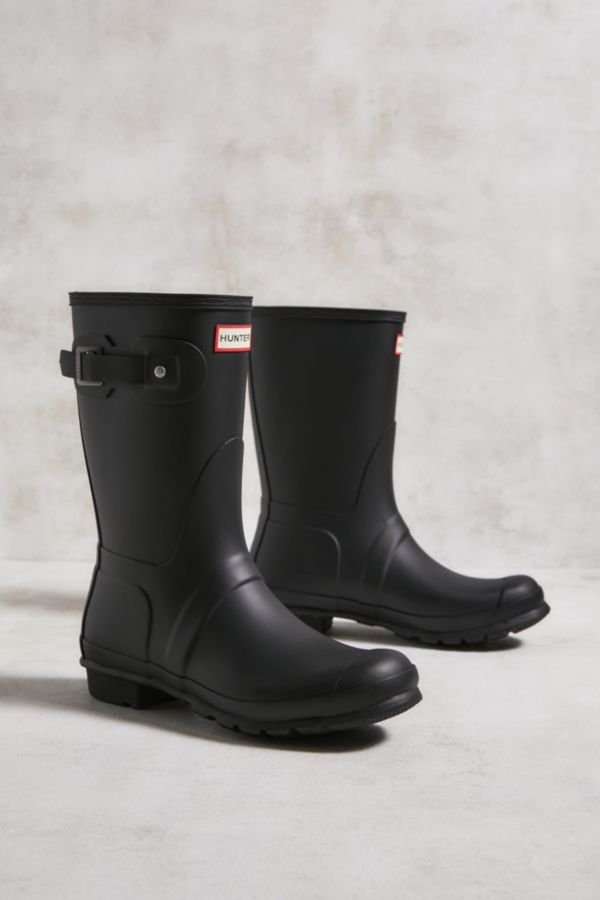 Slide View: 2: Hunter - Bottes en caoutchouc courtes originales - Noir