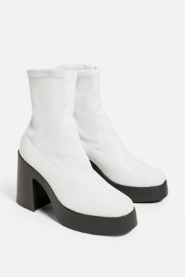 black and white sock boots