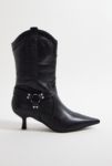 Thumbnail View 3: Bottes en cuir noir à harnais UO