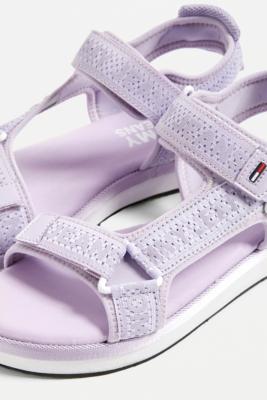 tommy hilfiger lilac mesh web sporty sandals
