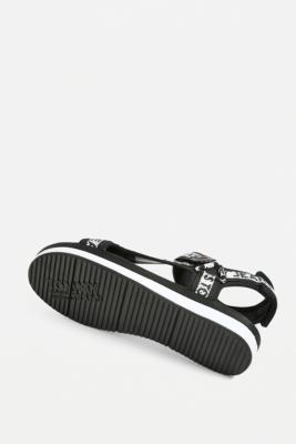 tommy hilfiger black mesh web sporty sandals