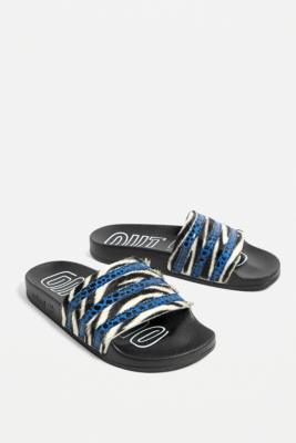 adidas leopard print slides