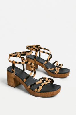 strappy clog sandals