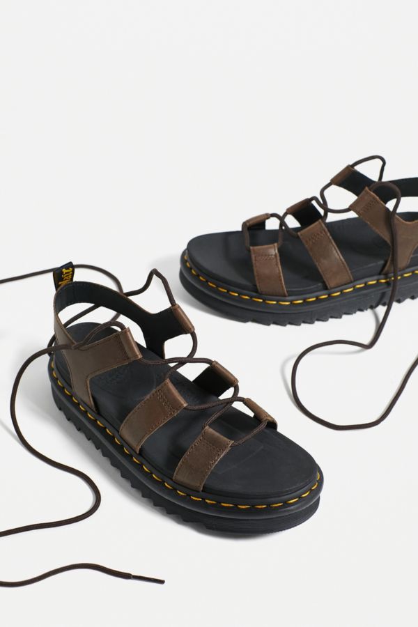 Vista diapositiva: 2: Dr. Martens Sandali stringati Nartilla in pelle oliata