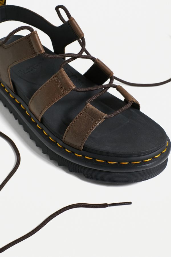 Vista diapositiva: 3: Dr. Martens Sandali stringati Nartilla in pelle oliata