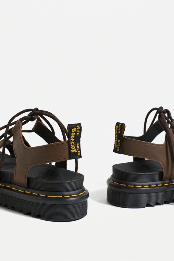 Vista diapositiva: 5: Dr. Martens Sandali stringati Nartilla in pelle oliata