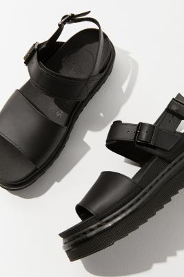 Dr. Martens Voss Black Leather Sandals | Urban Outfitters UK
