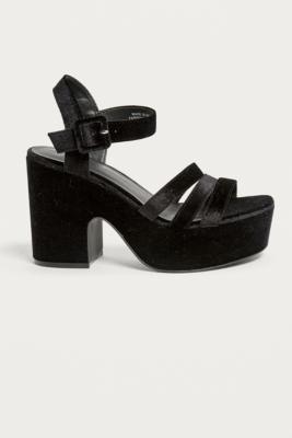 black velvet platforms