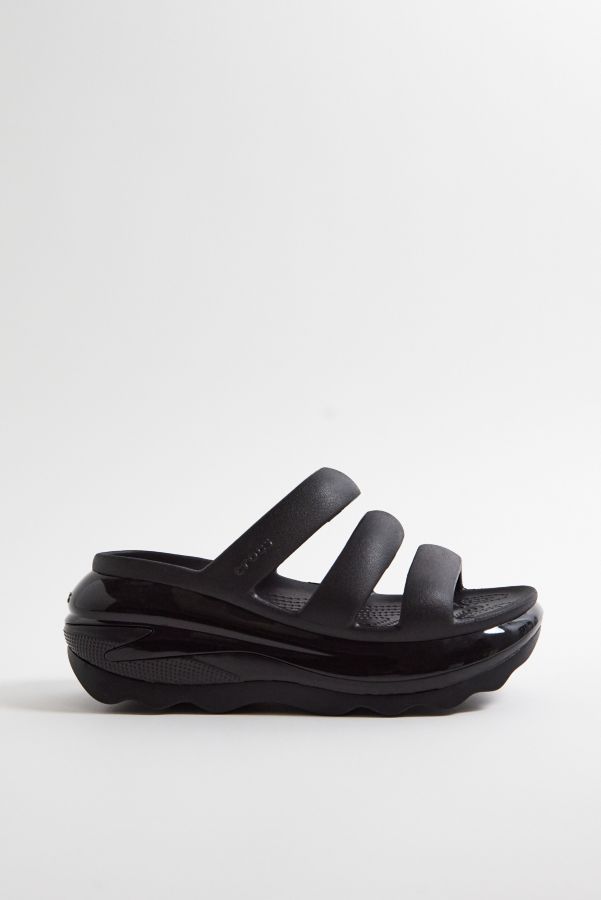 Slide View: 2: Crocs Black Mega Crush Triple Strap Sandals