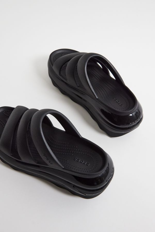 Slide View: 5: Crocs Black Mega Crush Triple Strap Sandals