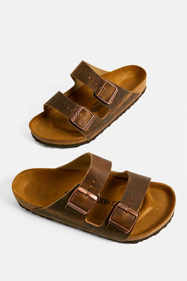 Birkenstock Arizona Brown Leather Sandals | Urban Outfitters UK