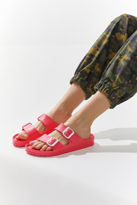 coral birkenstocks