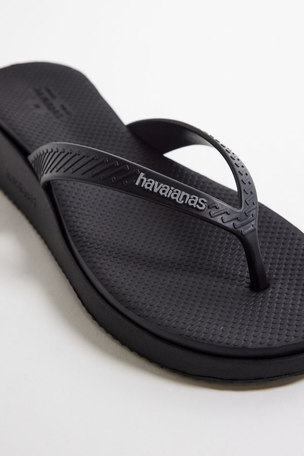 Vista diapositiva: 4: Havaianas infradito nere con plateau alto