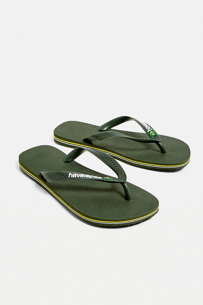 Havaianas FlipFlops in Olivgrün mit BrasilienFlagge Urban