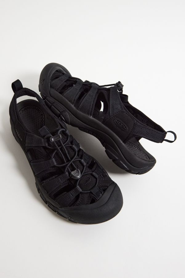 Slide View: 2: KEEN Newport H2 Black Sandals