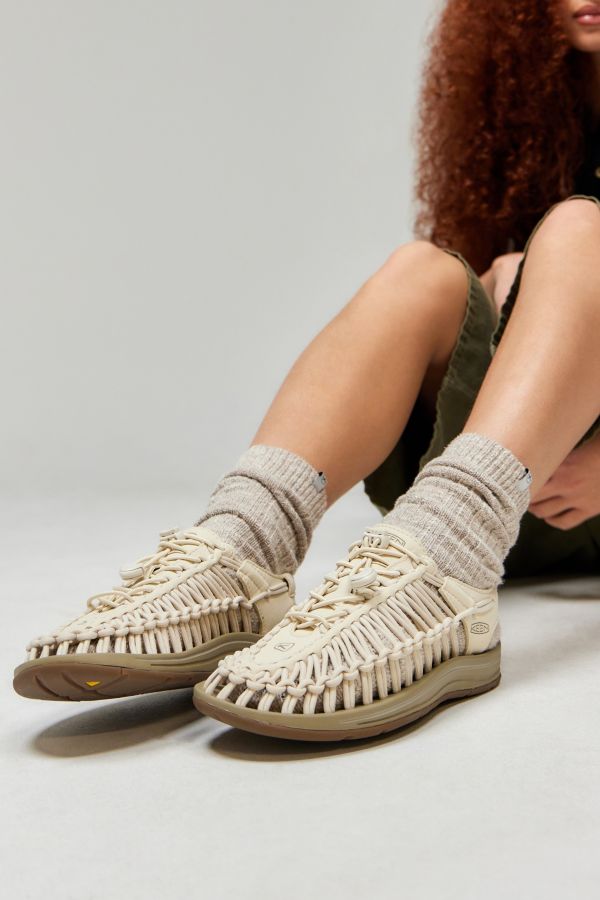 Slide View: 1: KEEN Uneek Off-White Sandals